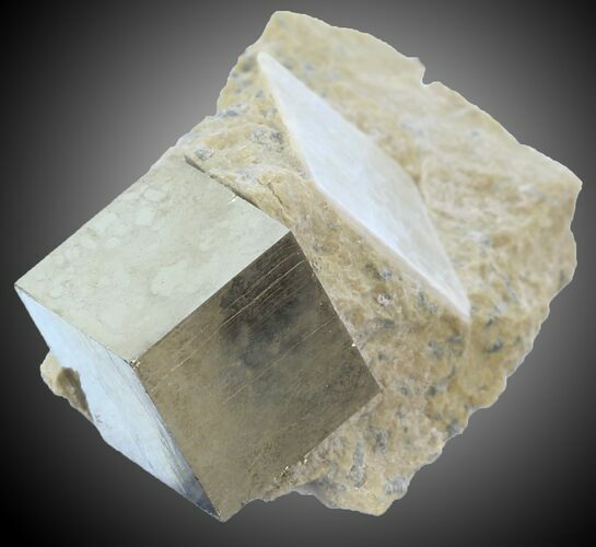 Pyrite Cube on Matrix - Navajun, Spain #30984